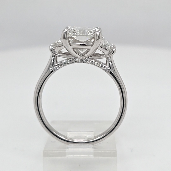 3 stone lab diamond Engagment ring Image 2 Carroll's Jewelers Doylestown, PA