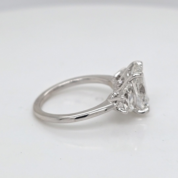 3 stone lab diamond Engagment ring Image 3 Carroll's Jewelers Doylestown, PA