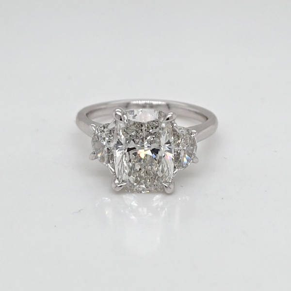 3 stone lab diamond Engagment ring Carroll's Jewelers Doylestown, PA