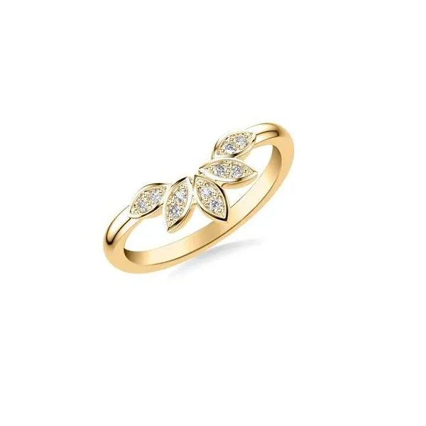 14kt YG Decorative Curved Enhancer Diamond Band similar item image