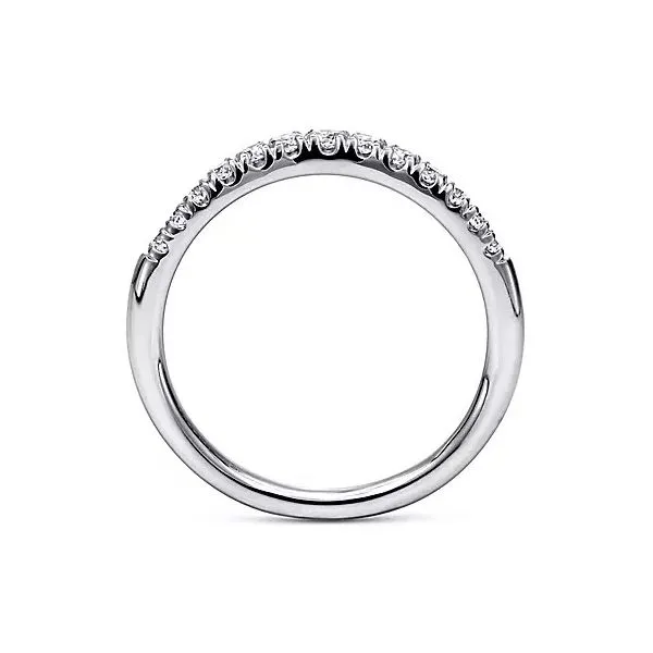 14kt WG .25ct TW curved diamond band thumb image 2