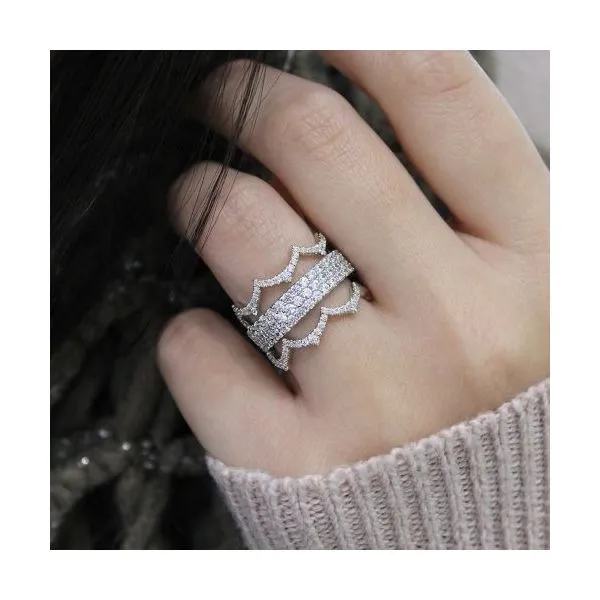 Triple Row Diamond Band thumb image 4