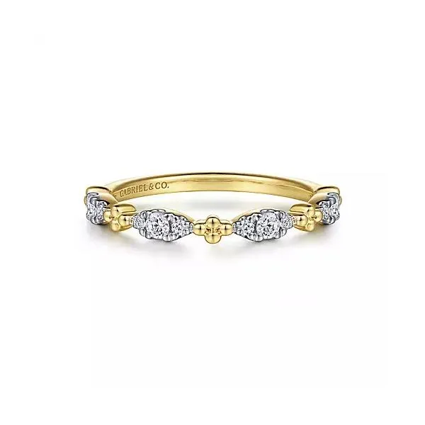 14kt YG Diamond stacking Band Carroll's Jewelers Doylestown, PA