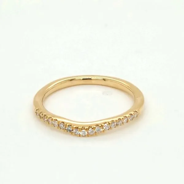 14kt YG .12ct TW curved wedding band Carroll's Jewelers Doylestown, PA