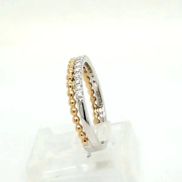 14kt 2 Tone Diamond Band .21ct TW Image 2 Carroll's Jewelers Doylestown, PA
