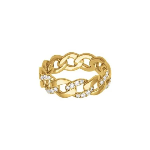 14kt YG Curb Link Diamond Band similar item image