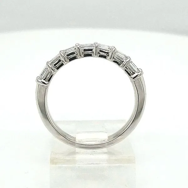 14kt WG .72ct TW Emerald Cut Diamond Band thumb image 2