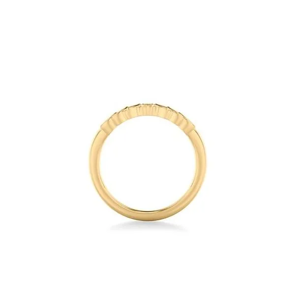 14kt YG Floral curved Band Image 2 Carroll's Jewelers Doylestown, PA