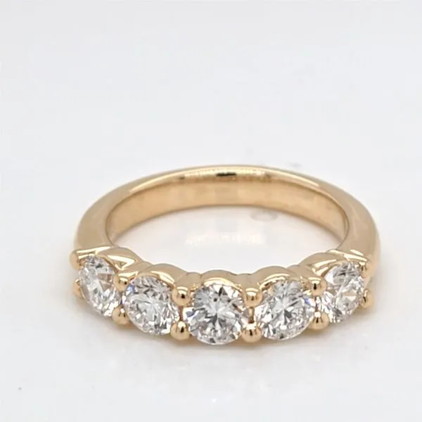 14kt YG 5 Stone Diamond Wedding/Anniversary Band similar item image