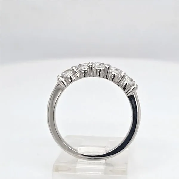 14kt WG 5 stone Diamond Wedding/Anniversary Band