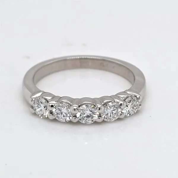 14kt WG 5 stone Diamond Wedding/Anniversary Band