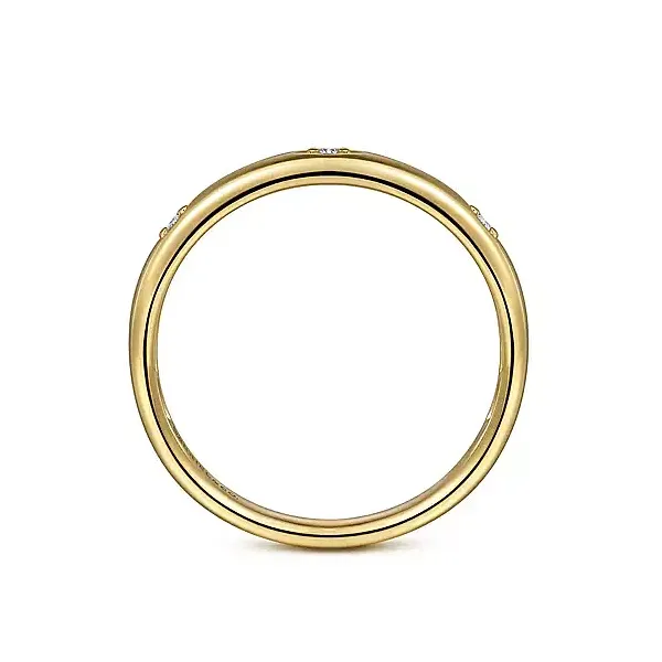 14kt YG diamond band