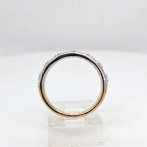 14kt 2 Tone Cigar band with Diamonds thumb image 3
