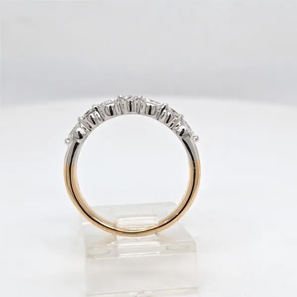 14kt 2 Tone Diamond Cigar Band