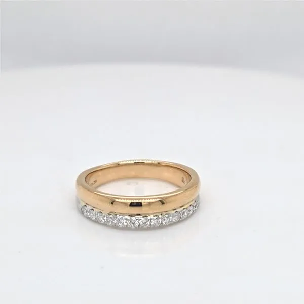 14kt 2 tone diamond cigar band Carroll's Jewelers Doylestown, PA