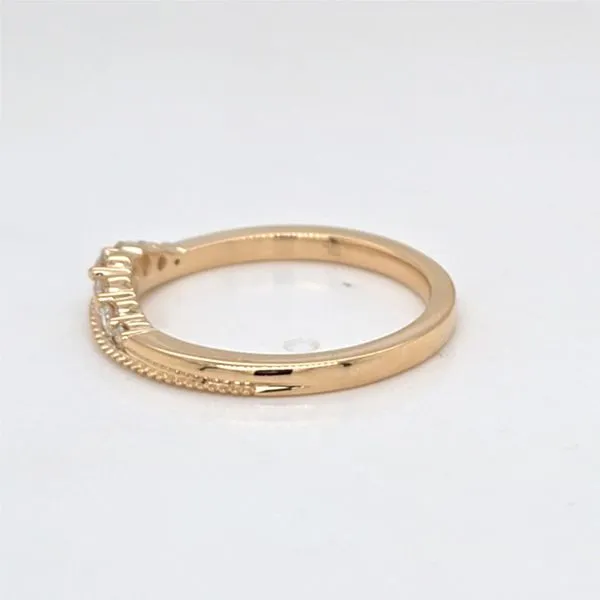14kt YG diamond curved wedding band Image 2 Carroll's Jewelers Doylestown, PA