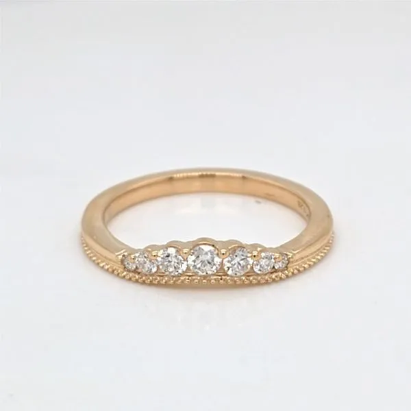 14kt YG diamond curved wedding band Carroll's Jewelers Doylestown, PA