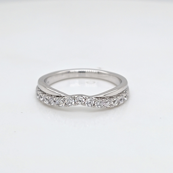 14kt WG .36ct TW Contour Diamond Band Carroll's Jewelers Doylestown, PA