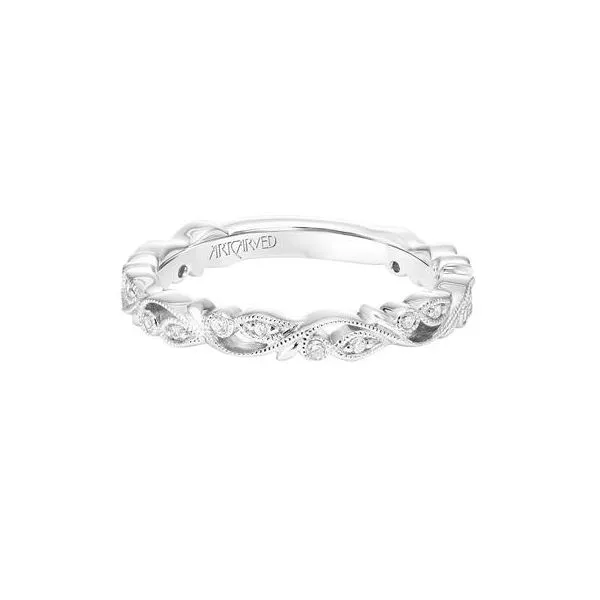 14kt WG Diamond Floral Wedding/Anniversary band