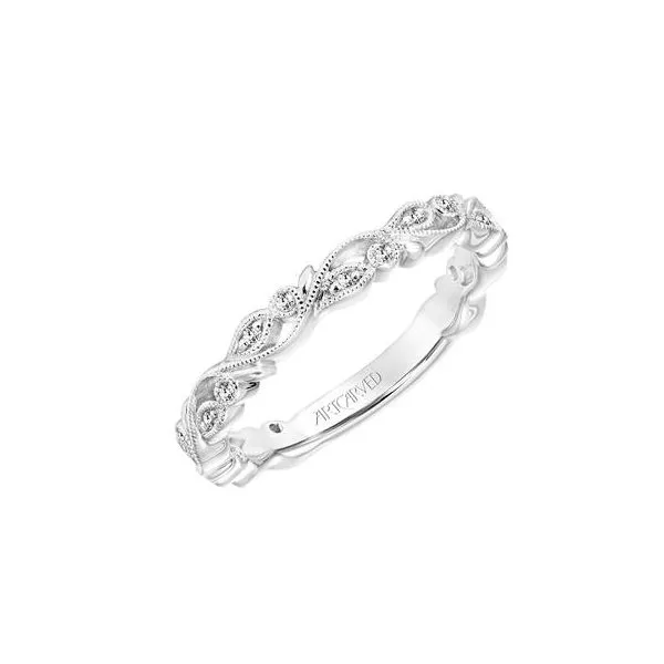 14kt WG Diamond Floral Wedding/Anniversary band