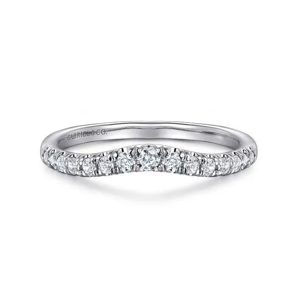 Gabriel Curved French Pave Band Carroll's Jewelers Doylestown, PA
