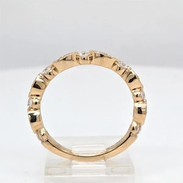 14kt YG Diamond Stackable Band