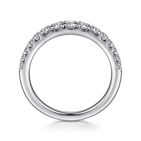 Gabriel 14K White Gold Graduating Diamond Anniversary Band