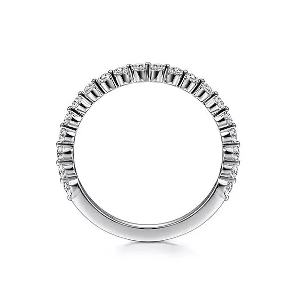 Gabriel 14kt WG Single Prong Diamond BAnd