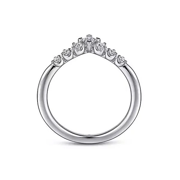14kt WG Diamond Chevron Band