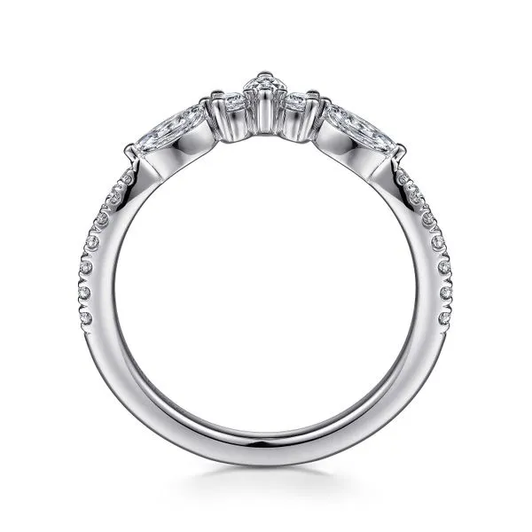 Gabriel 14kt WG Diamond Contour Band