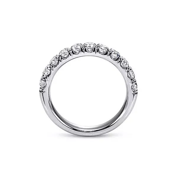 Gabriel 14kt WG French Pave Diamond band