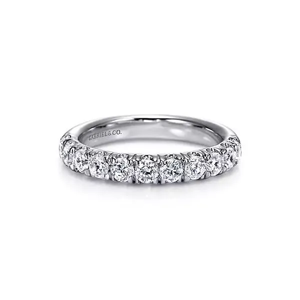 Gabriel 14kt WG French Pave Diamond band