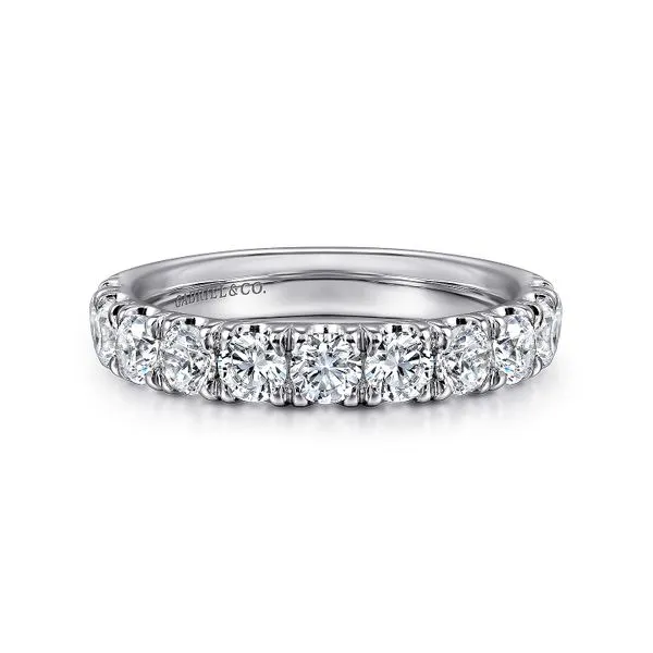 Gabriel 14kt wG French Pave Diamond BAnd