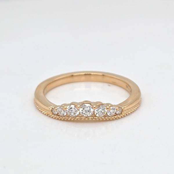 14kt YG diamond curved wedding band Carroll's Jewelers Doylestown, PA