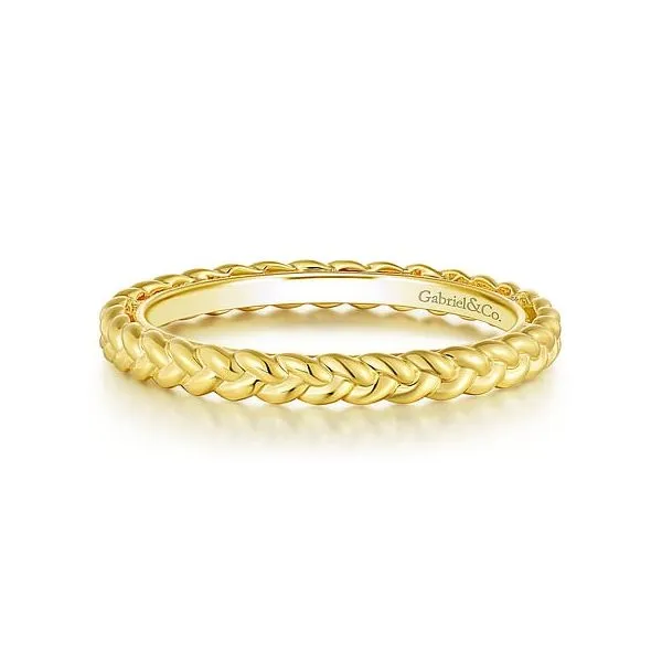 14kt YG Braided Band Image 2 Carroll's Jewelers Doylestown, PA