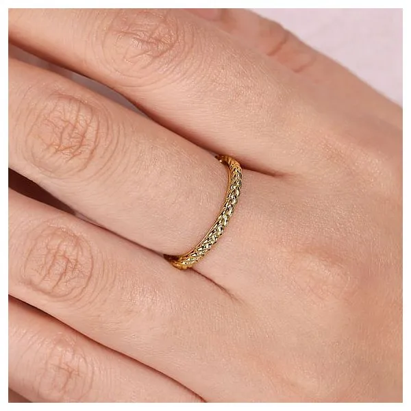 14kt YG Braided Band Carroll's Jewelers Doylestown, PA