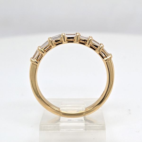 14kt YG .72ct TW LG Emerald Cut Diamond Band Image 3 Carroll's Jewelers Doylestown, PA