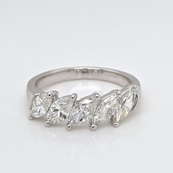 14kt WG LG Marquise Diamond Band Carroll's Jewelers Doylestown, PA
