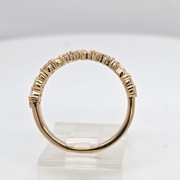 14kt YG .55ct Marquise and Round Diamond Band Image 3 Carroll's Jewelers Doylestown, PA