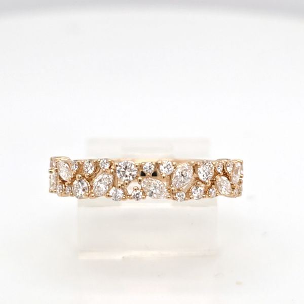 14kt YG .55ct Marquise and Round Diamond Band Carroll's Jewelers Doylestown, PA