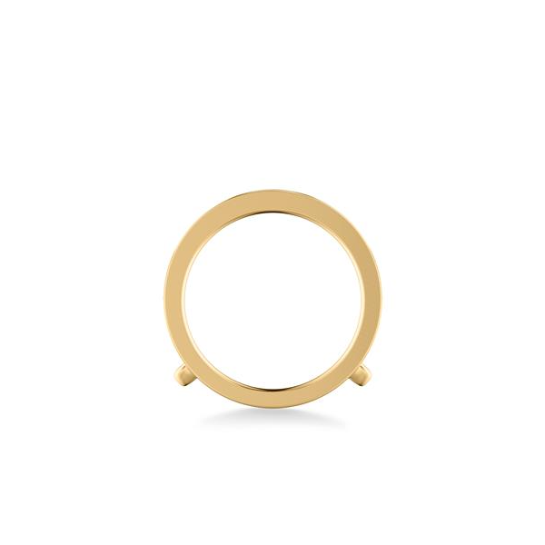 14kt YG Plain and Diamond Insert Band Image 2 Carroll's Jewelers Doylestown, PA