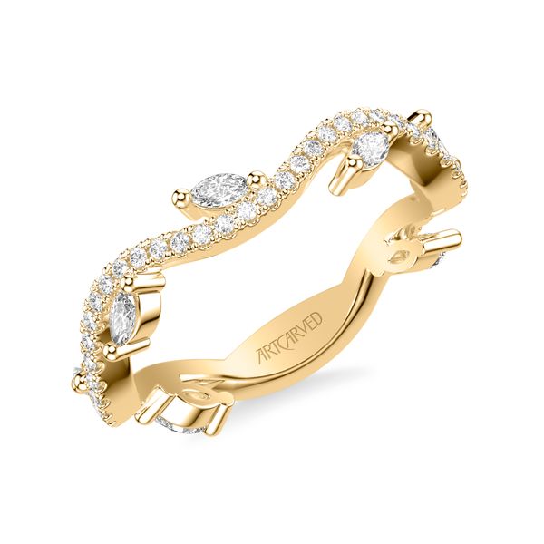 14kt YG Diamond Floral Ring Image 2 Carroll's Jewelers Doylestown, PA