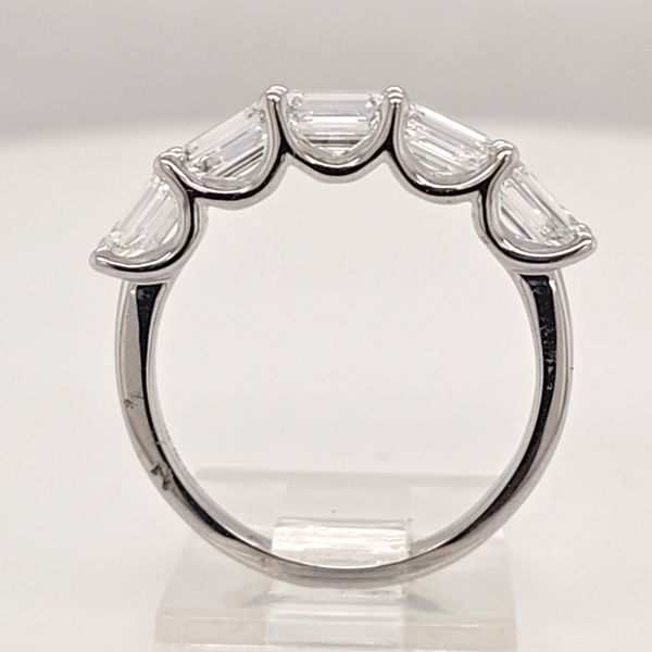 2ct LG Emerald Cut Diamond 5 Stone Band Image 2 Carroll's Jewelers Doylestown, PA