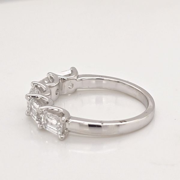 2ct LG Emerald Cut Diamond 5 Stone Band Image 3 Carroll's Jewelers Doylestown, PA