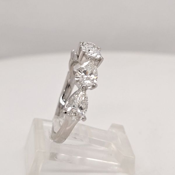 LG 5 Stone Pear Diamond Band Image 2 Carroll's Jewelers Doylestown, PA