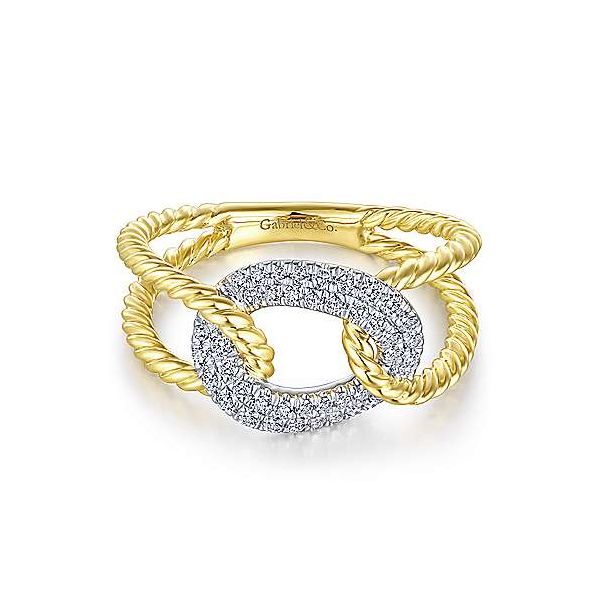 14kt Yellow And White Gold 24ct Tw Diamond Fashion Ring Carroll S Jewelers Doylestown Pa