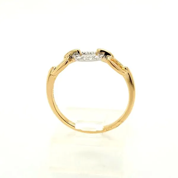 14kt YG diamond chain link ring Image 2 Carroll's Jewelers Doylestown, PA
