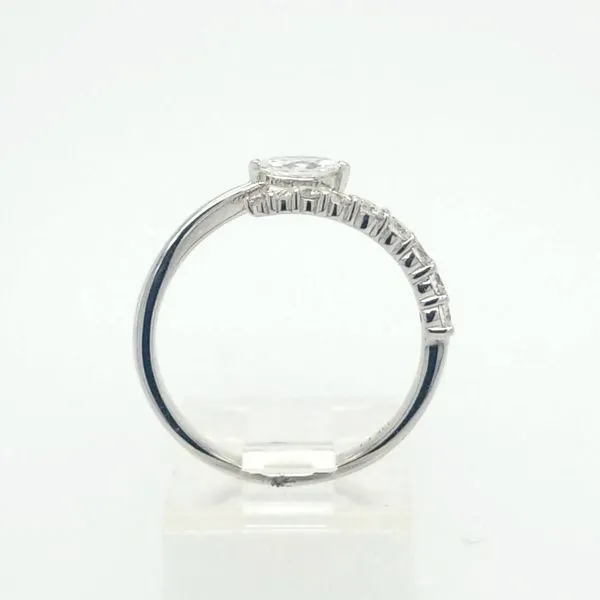 14kt WG Diamond bypass ring thumb image 2