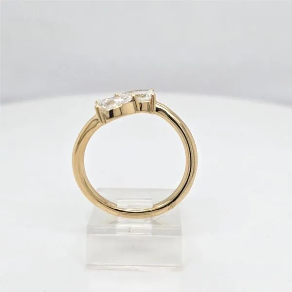 Diamond 2 stone Bypass ring