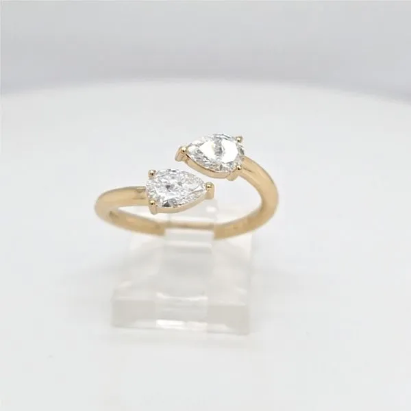 Diamond 2 stone Bypass ring